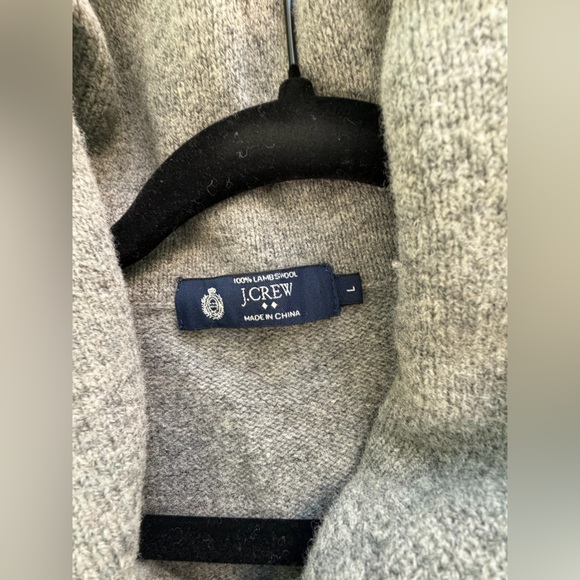J.Crew Men’s Large Gray 100% Lambswool Turtleneck Sweater Pullover - Picture 3 of 8
